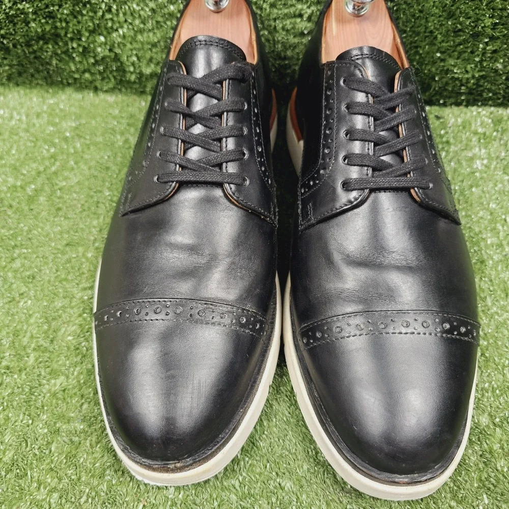 Allen Edmonds Carson Black Leather Hybrid Derby Casual Sneakers Mens 10 D